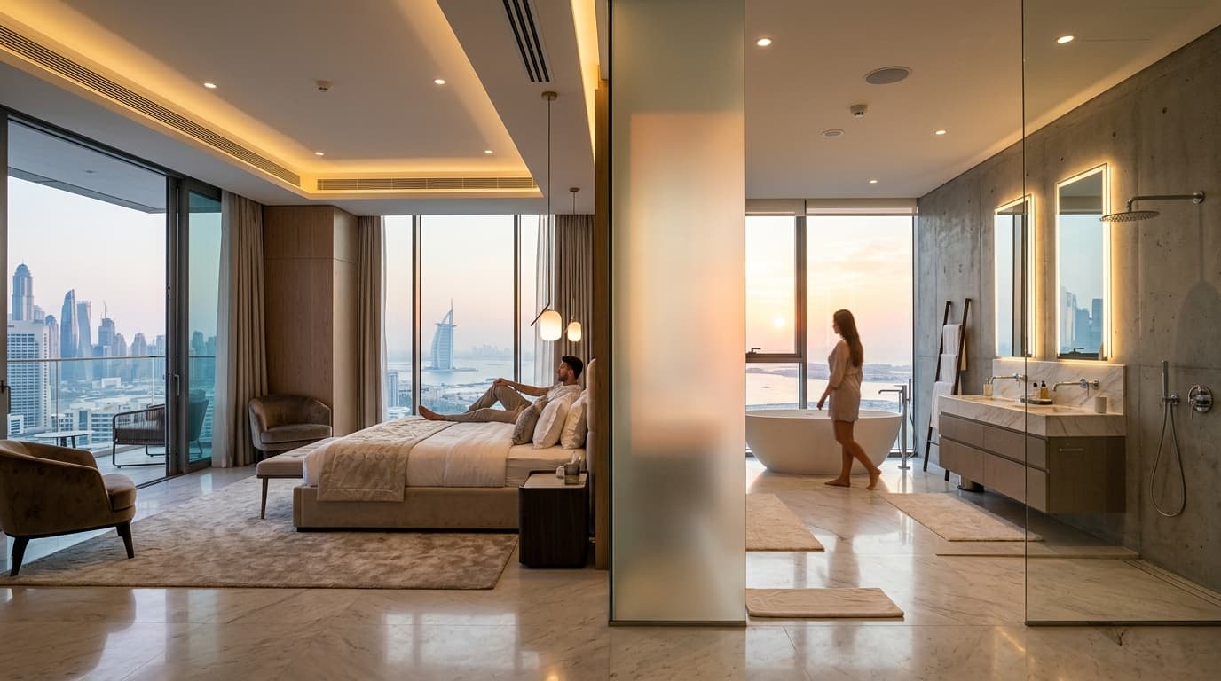 Switchable smart privacy glass wall