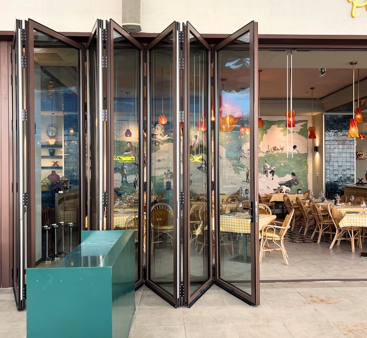Commercial Terrace Folding Door Installation